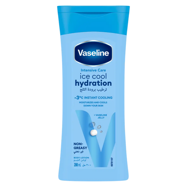 Vaseline Body Lotion Ice Cool Hydration Refreshing Cooling Formula 200ml