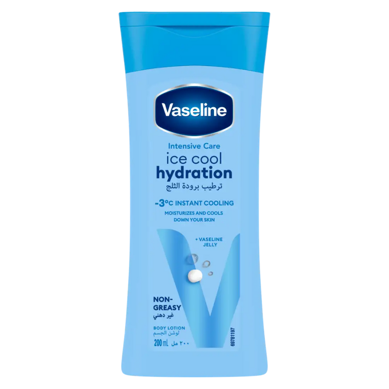 Vaseline Body Lotion Ice Cool Hydration Refreshing Cooling Formula 200ml