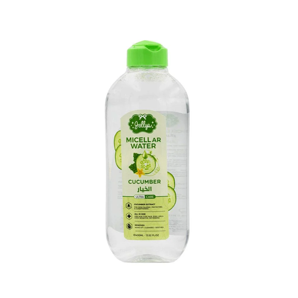 Jellys Cucumber Micellar Water, Makeup Remover, 400ml