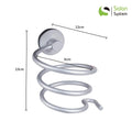 Salon System Spiral Wall Mount Hair Dryer Holder - Silver - 13cm