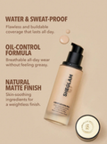 Matte Foundation Breathable Long Lasting Oily Skin Nude Sheglam 30ml