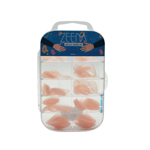 Zeena Nail Art Set Coffin Shaped Full Cover Tips 100 Pieces 10 Sizes