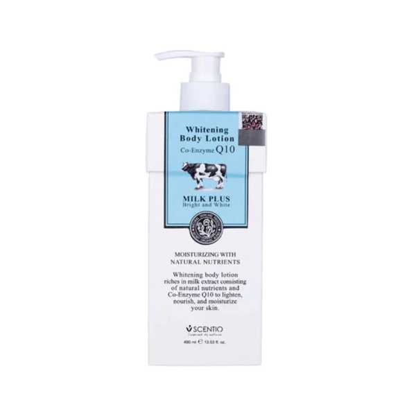 Scentio Milk Plus Q10 Whitening Body Lotion, Moisturizing, 400ml