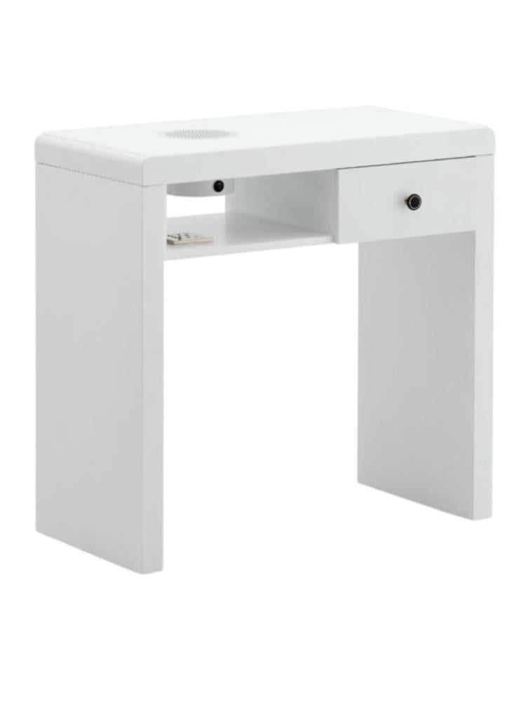 Salon System White Pedicure Table with Drawer