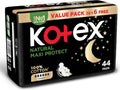 Kotex Natural 100% Cotton Maxi Protect Thick Night Pads 44 Pcs