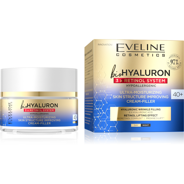 Hyaluronic Acid Moisturising Face Cream for Fine Lines - Eveline 50ml