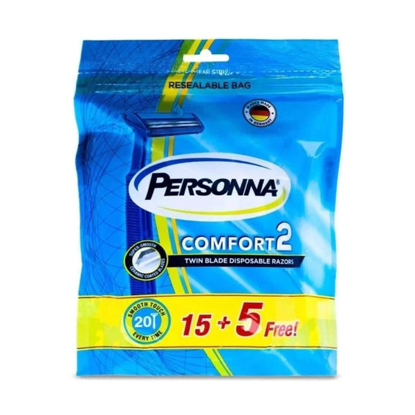 Persona Comfort Men's Razors Double Blade 20 Count Pack