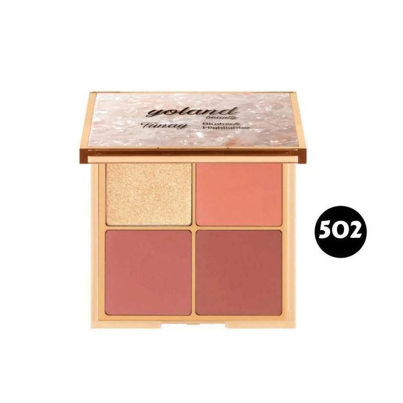Yolande Beauty Tonay Blush and Highlighter Palette No. 502 16g