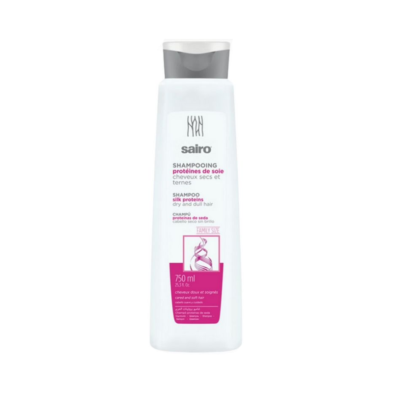 Sairo Silk Proteins Shampoo with Argan Oil for Dry Hair Hydration, 700ml