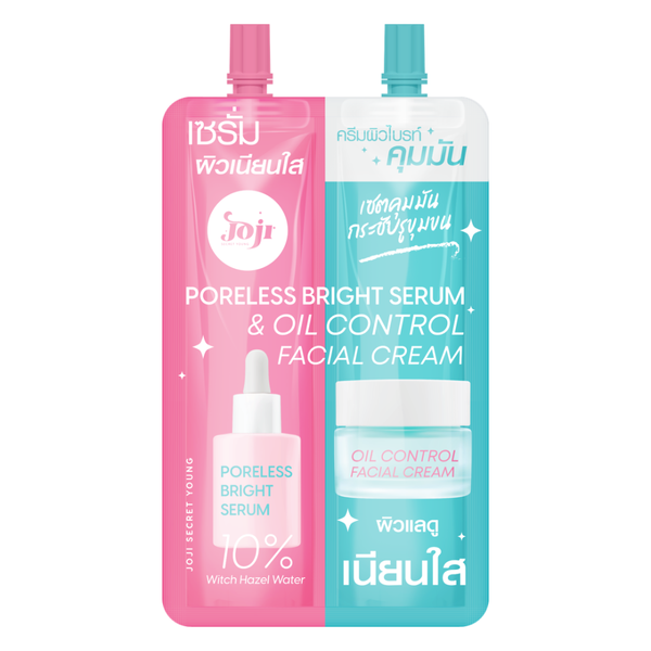 Best Skincare Set Brightening Serum + Oil Control Cream Joji Secret Young