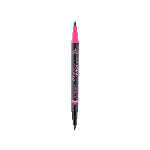 Essence Line It Like a Pro Eyeliner, 2-in-1 Liquid and Eraser, Black