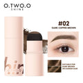 Dark Brown Eyebrow Powder Kit O.TWO.O Shine 02 Dark Coffee Brown 1.5g