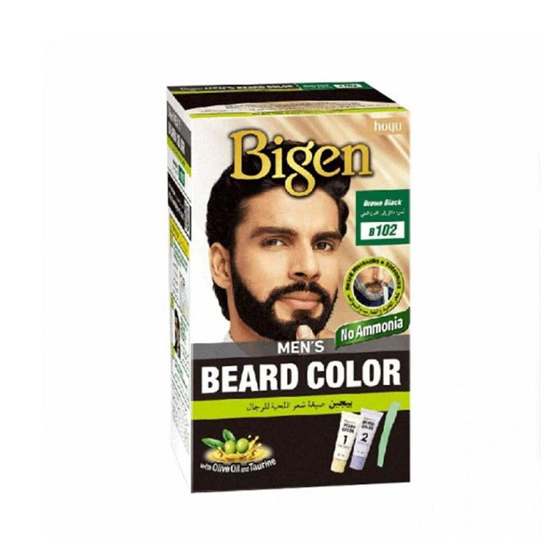 Black Beard Dye Ammonia-Free Grey Coverage Bigen Men's B102 30g