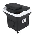 Salon System Fixed Hair Washing Basin with Wheels - Black