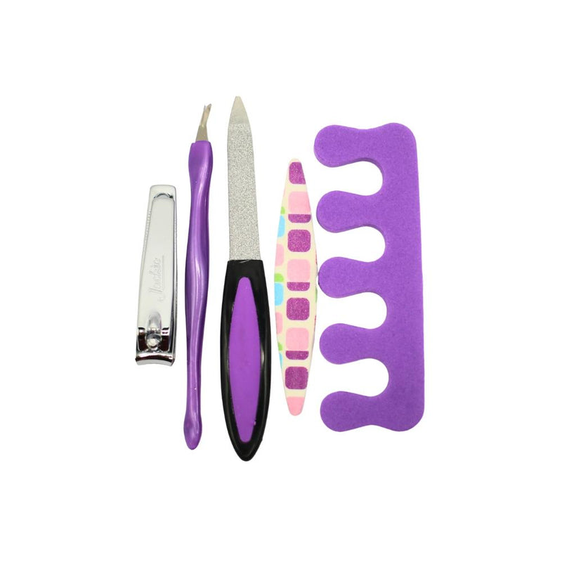 Jackie 5-Piece Pedicure Set for Nail and Foot Care, DK501-19