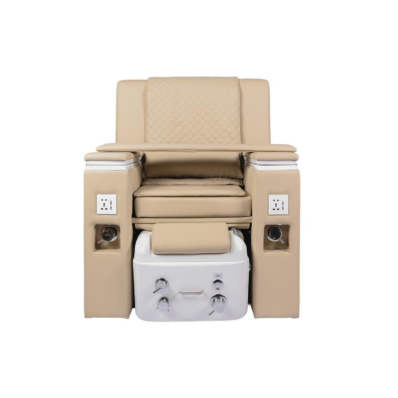 Salon System Massage Chair with Jacuzzi Tub - Beige