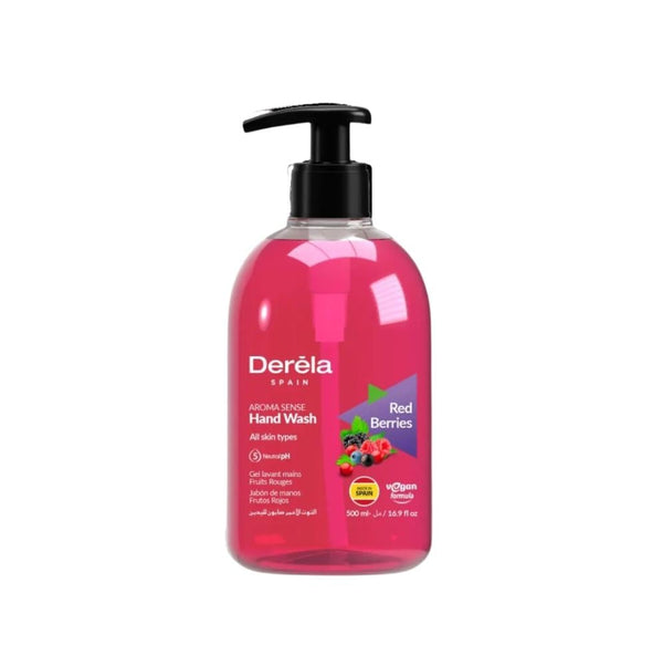 Derela Spain Liquid Hand Soap, Red Berry Scent, Moisturizing, 500ml