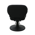Salon System Black Hydraulic Hair Styling Chair with Leather Seat