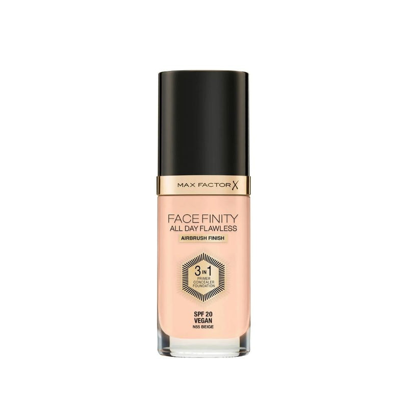 Max Factor Facefinity 3-in-1 Foundation, Primer, Concealer, SPF 20, Light Ivory (No. 40), 30ml