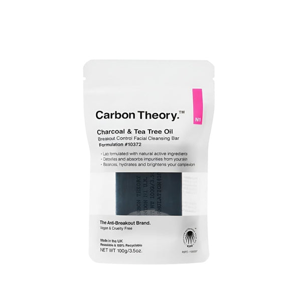 Carbon Theory Charcoal & Tea Tree Oil Facial Cleansing Soap 100g