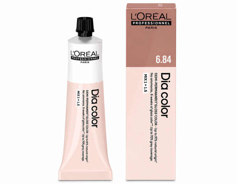 Loreal Professionnal Dia Color Dark Mocha Copper Blonde 6.84 Hair Dye 60ml