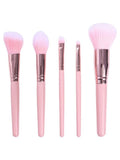 Salon System Makeup Brush Set - 5 Pieces - Assorted Colors