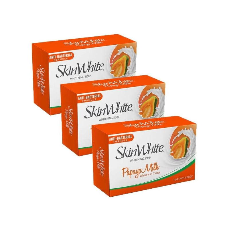 Skin White Papaya Milk Brightening Soap, 3 Bars x 90g