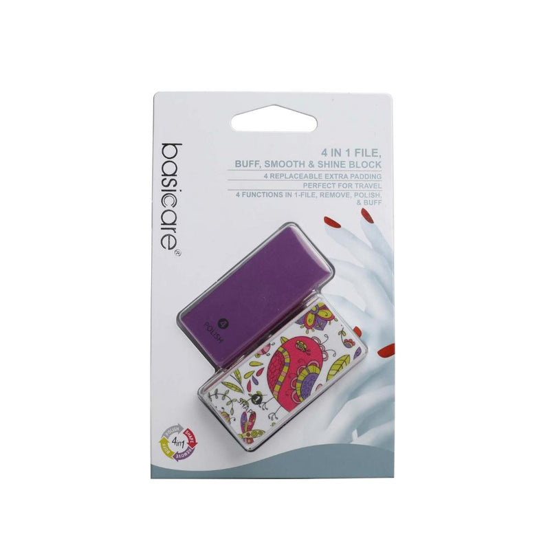 Basicare 4-in-1 Nail File, Smoothing, Polishing, and Cleaning Tool