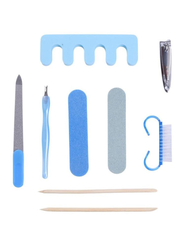 Salon System Pedicure Set - 9 Pieces - Assorted Colors