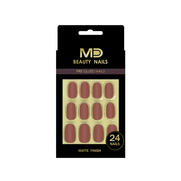 Md Artificial Nails Matte N006 Self-Adhesive Set