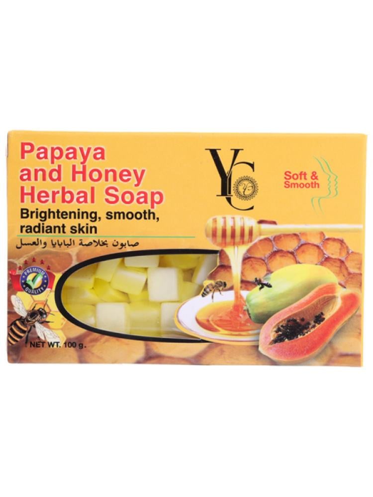 Natural Bar Soap Papaya & Honey Nourishing YC 100g