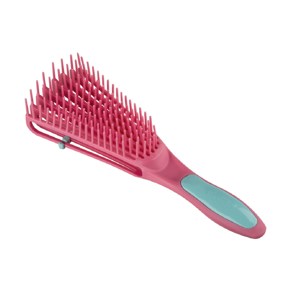 Dompel Curly Hair Styling Brush Detangling Brush Pink Flexible Bristles