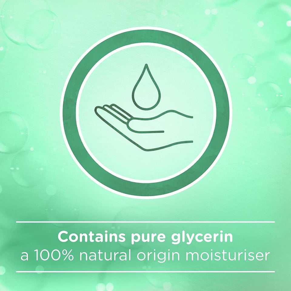 Johnsons Antibacterial Body Wash Mint Scent Cleanses Skin Removes Germs 400ml