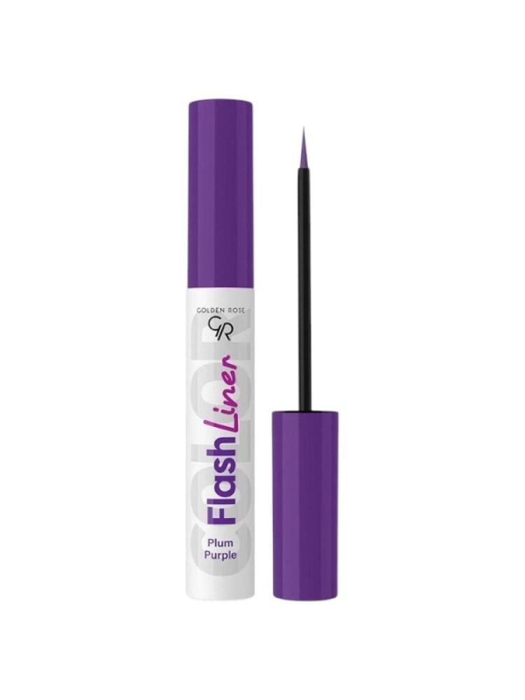 Purple Liquid Eyeliner Plum Shade Fine Tip Long-Lasting Golden Rose 3.5ml