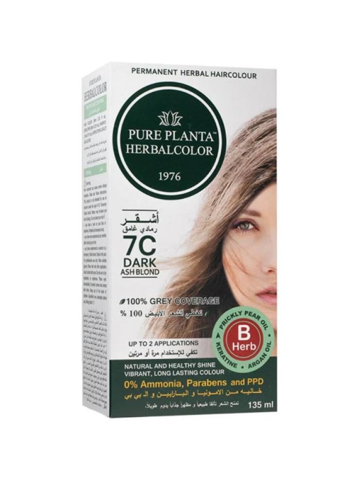 Pure Planta Hair Dye C7 Dark Ash Blonde Ammonia-Free 135 ml