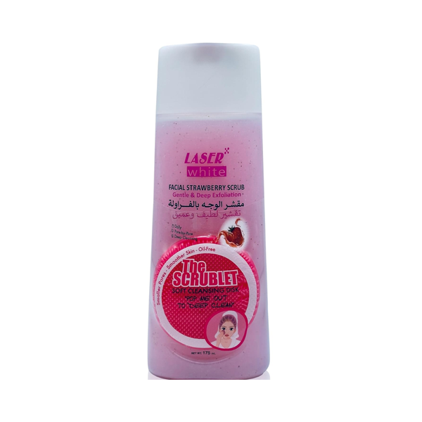 Laser White Strawberry Facial Scrub, Exfoliating, Dead Skin Removal, 175ml