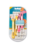 Twin Blade Razor Disposable Women's Smooth Shave gellys 4 Pack