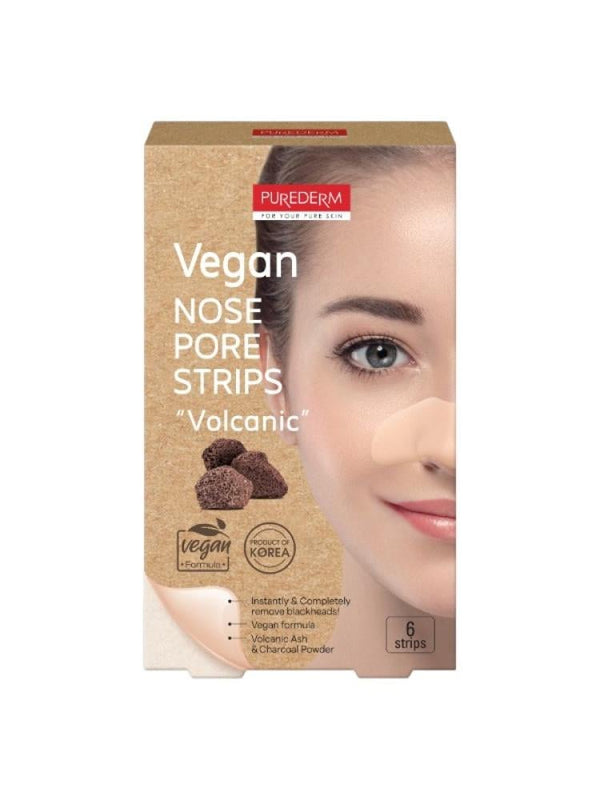 Nose Pore Strips Charcoal Deep Cleansing Volcanic PUREDERM 6 Strips