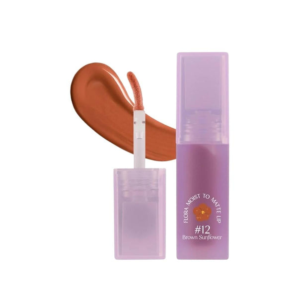Baby Bright Flora Moist to Matte Liquid Lipstick 12 Brown Sunflower