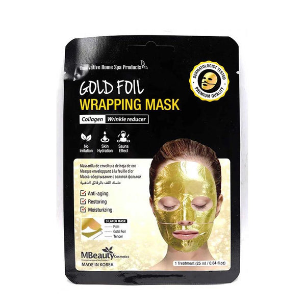 Gold Foil Wrapping Mask Triple-Layer Collagen MBeauty 1 pc