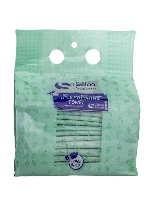 Salon System Refreshing Mint Towelettes - 12 Count