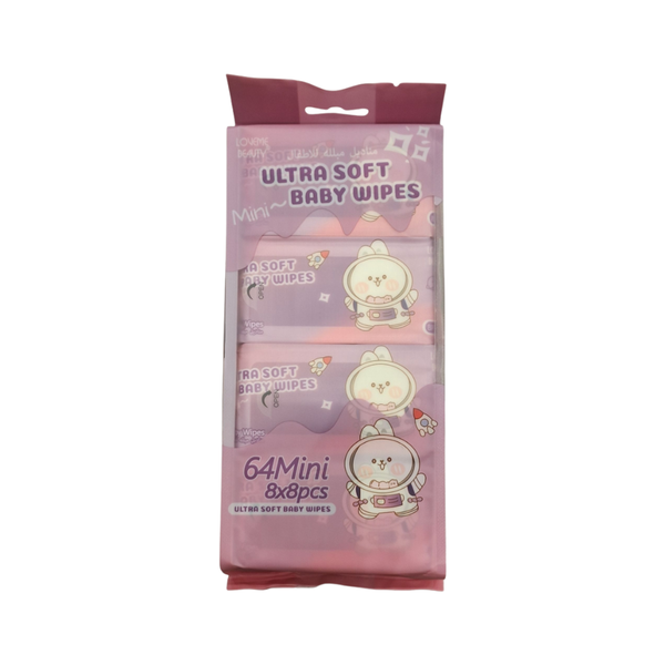 Mini Wet Wipes Gentle Cleansing Refreshing Travel Size Lavme Beauty 8 Pack