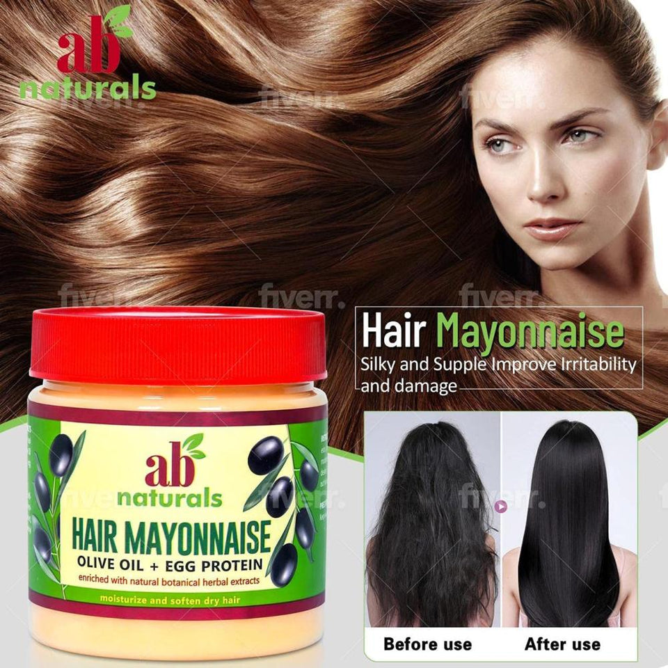 AB Naturals Hair Cream with Olive Oil & Egg Protein for Nourishment & Strength 500ml