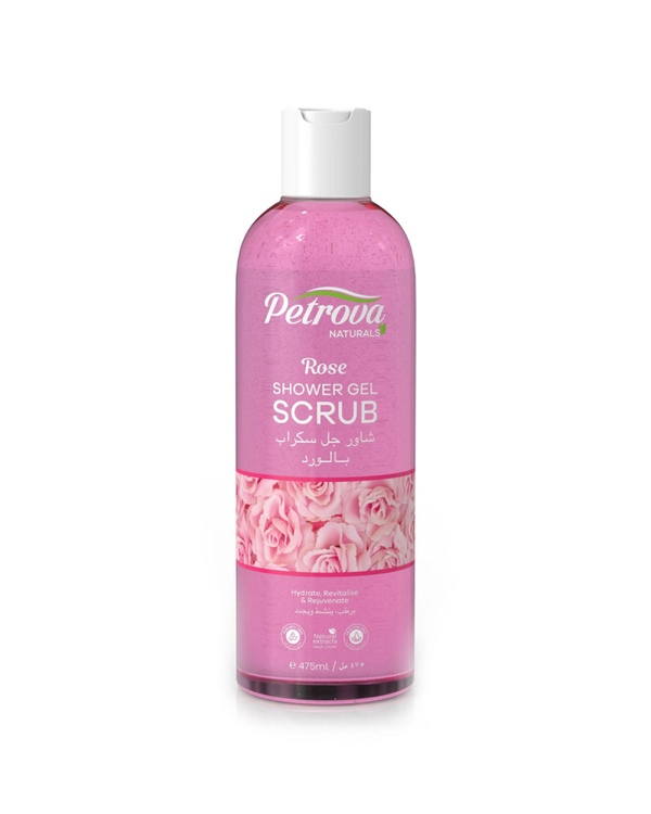 Rose Body Scrub Exfoliating Hydrating Natural Petrova 475ml