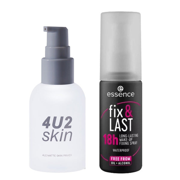 4U2 Primer & Setting Spray Set - Matte Finish, 18-Hour Wear