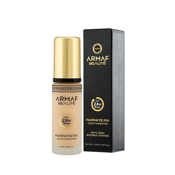 Armaf Fix Liquid Foundation, 04 Beige, Matte Finish, Hyaluronic Acid