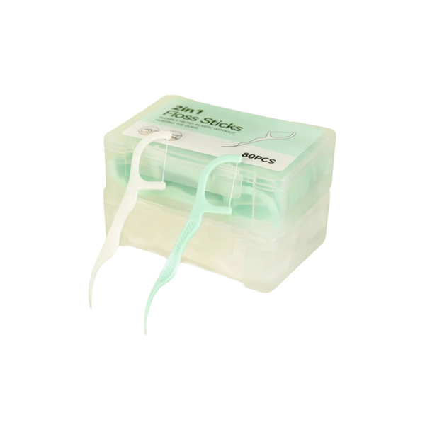 Minigood Dental Floss with Sodium Fluoride for Cavity Prevention, 80 Count