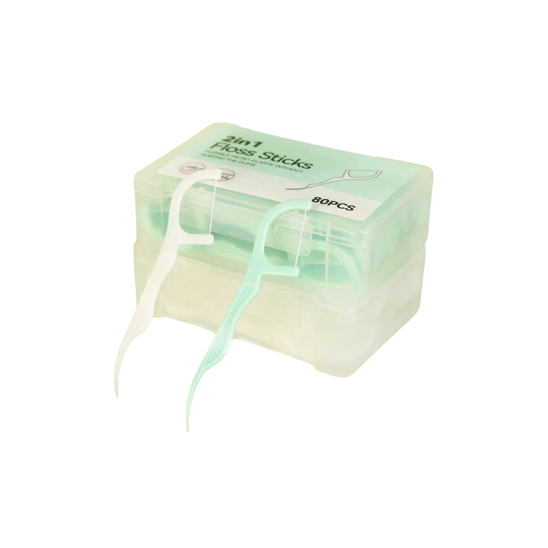 Minigood Dental Floss with Sodium Fluoride for Cavity Prevention, 80 Count