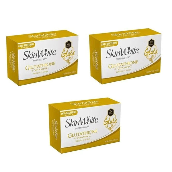 Skin White Glutathione + Vitamin C Skin Lightening Soap 3-Pack 90g