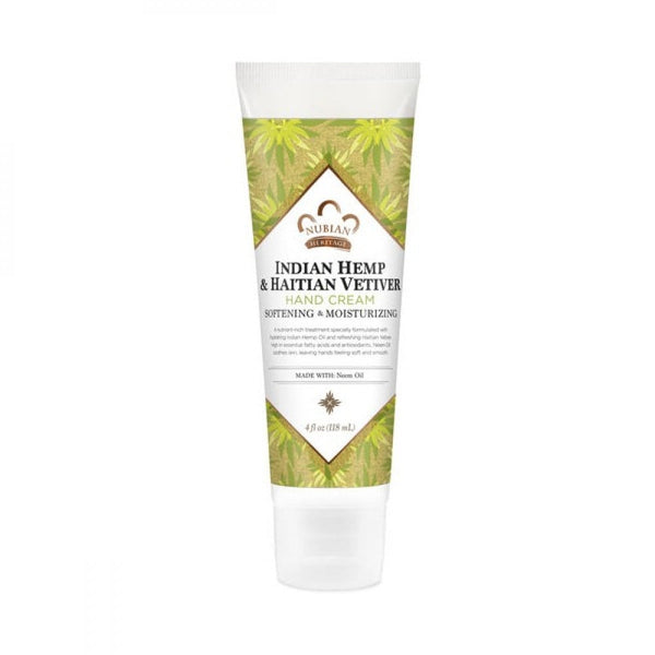 Nubian Heritage Indian Hemp & Haitian Vetiver Hand Cream, 4 oz